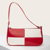 Retro Plaid Color Block Baguette Bag - Shah S. Sahota